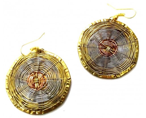 Brass Copper Earring Jhumka Jhumki Classy Jewelry Hook Drop Dangle Long EA253